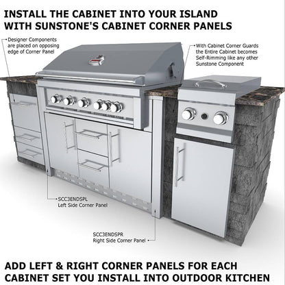 Sunstone 46″ Gas Grill Base Cabinet – SAC46GLPCD - Full pack Details