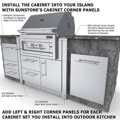 Sunstone 34″ Hybrid Grill & Bar Center Cabinet – SAC34CGDC - Full Pack Details
