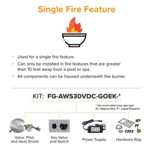 Firegear 290K BTU Propane 30VDC All Weather Valve System - FG-AWS30VDC-K-P