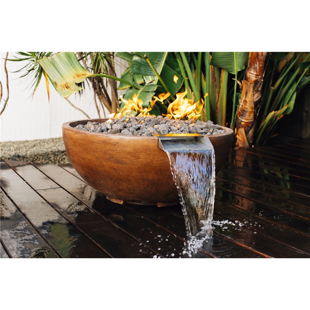 TrueFlame Adobe 30-Inch GFRC Fire and Water Bowl - Sand - TF-GFRC-FBWSN-30W - image 3