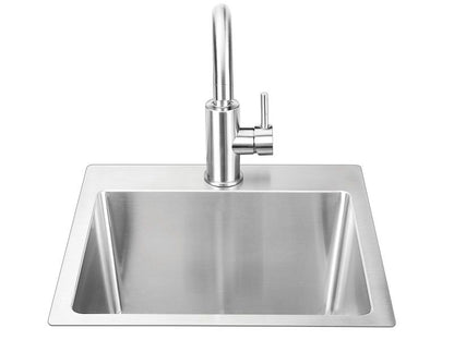 Bull 18-Inch Stainless Steel Dual Mount Sink with Faucet - 12515 Front View