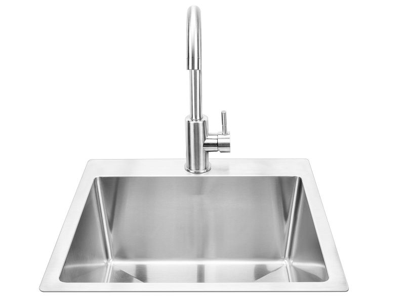 Bull 18-Inch Stainless Steel Dual Mount Sink with Faucet - 12515 Top View