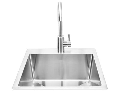 Bull 18-Inch Stainless Steel Dual Mount Sink with Faucet - 12515 Top View