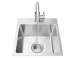 Bull 18-Inch Stainless Steel Dual Mount Sink with Faucet - 12515 Top View