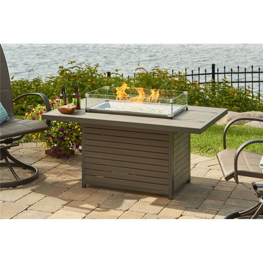 Outdoor GreatRoom Brooks Rectangular Gas Fire Pit Table - BRK-1224-19-K