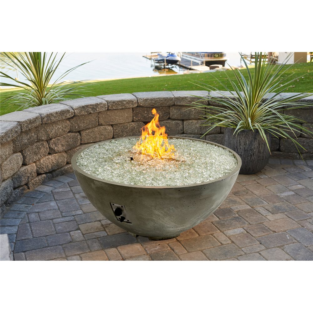 Outdoor GreatRoom Cove Edge 42-Inch Round Fire Pit Table in Natural Grey - CV-30E