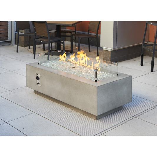 Outdoor GreatRoom Cove 54-Inch Linear Fire Pit Table in Natural Grey - CV-54