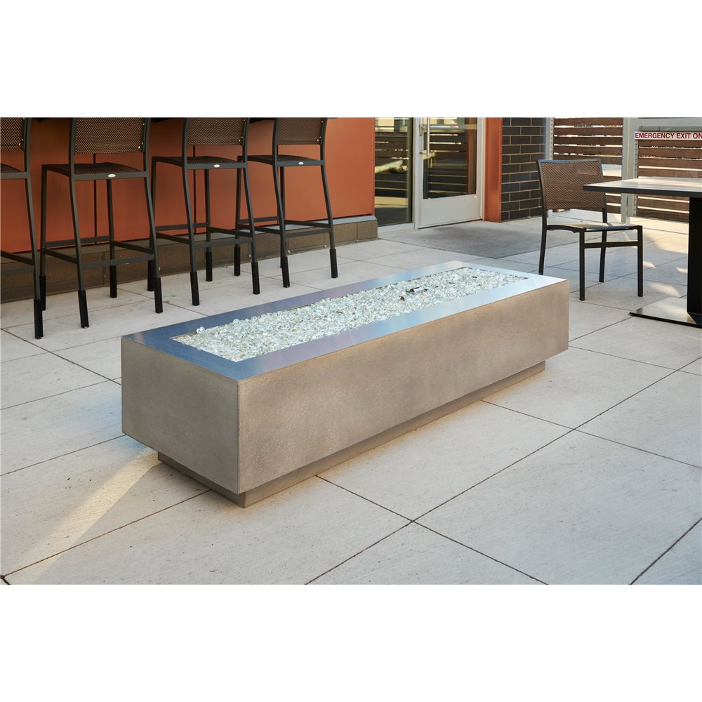 Outdoor GreatRoom Cove 72-Inch Linear Fire Pit Table in Natural Grey - CV-72 - image 2