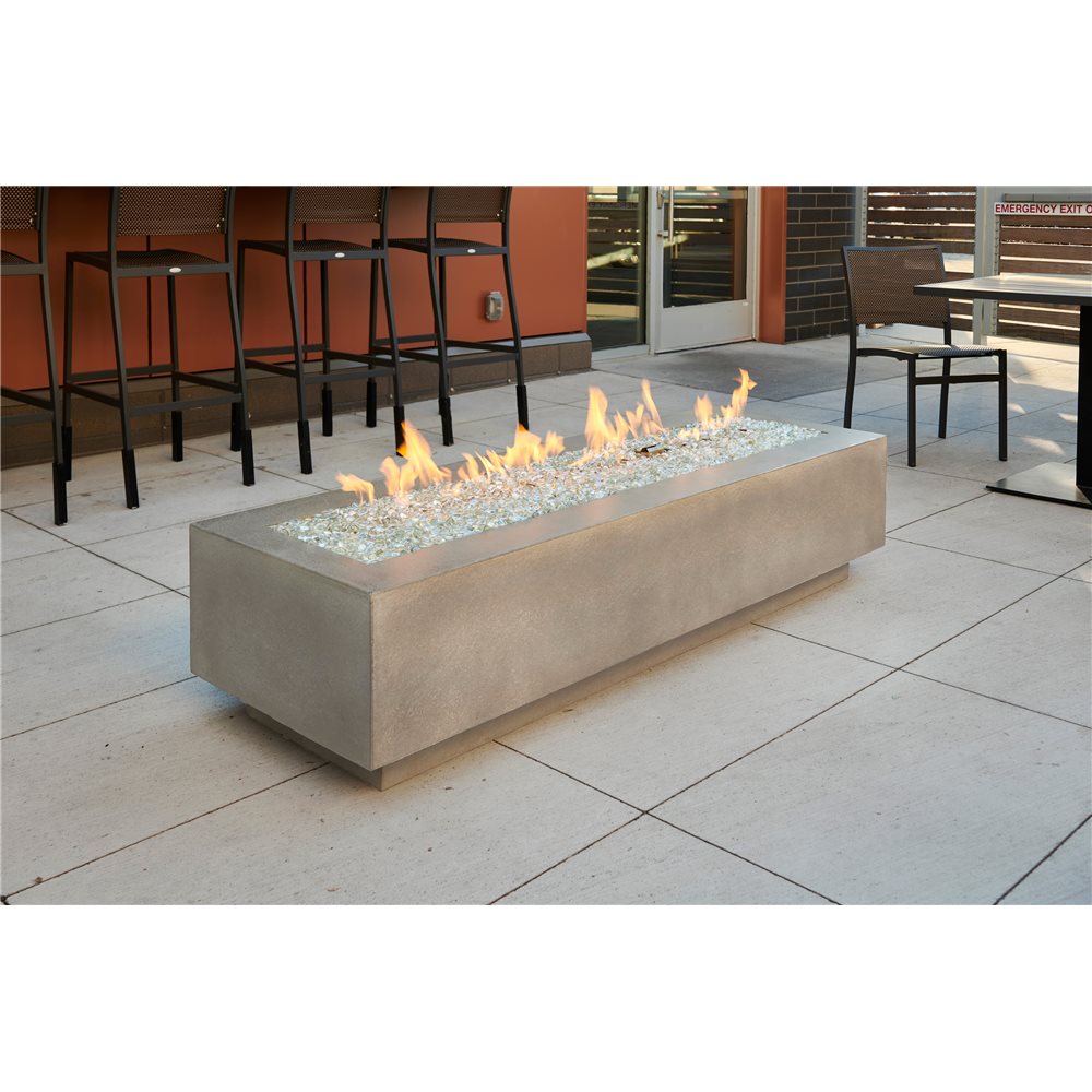 Outdoor GreatRoom Cove 72-Inch Linear Fire Pit Table in White - CV-72WT