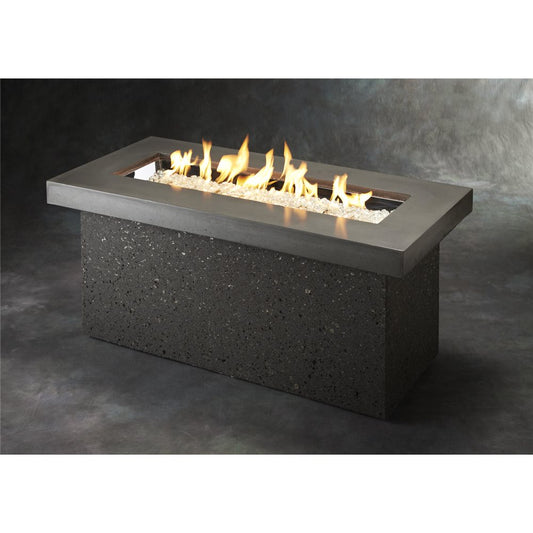 Outdoor GreatRoom Key Largo Stainless Steel Linear Fire Pit Table - KL-1242-SS