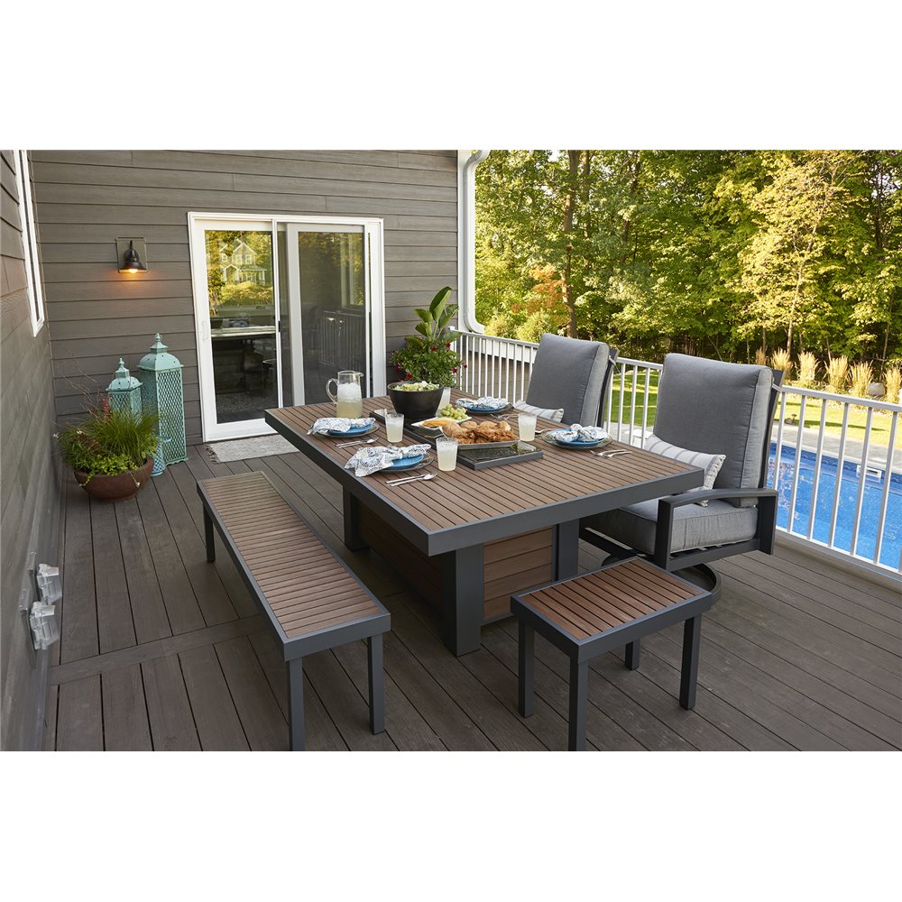 Outdoor GreatRoom Kenwood Linear Dining Height Fire Pit Table - KW-1242-K - image 2