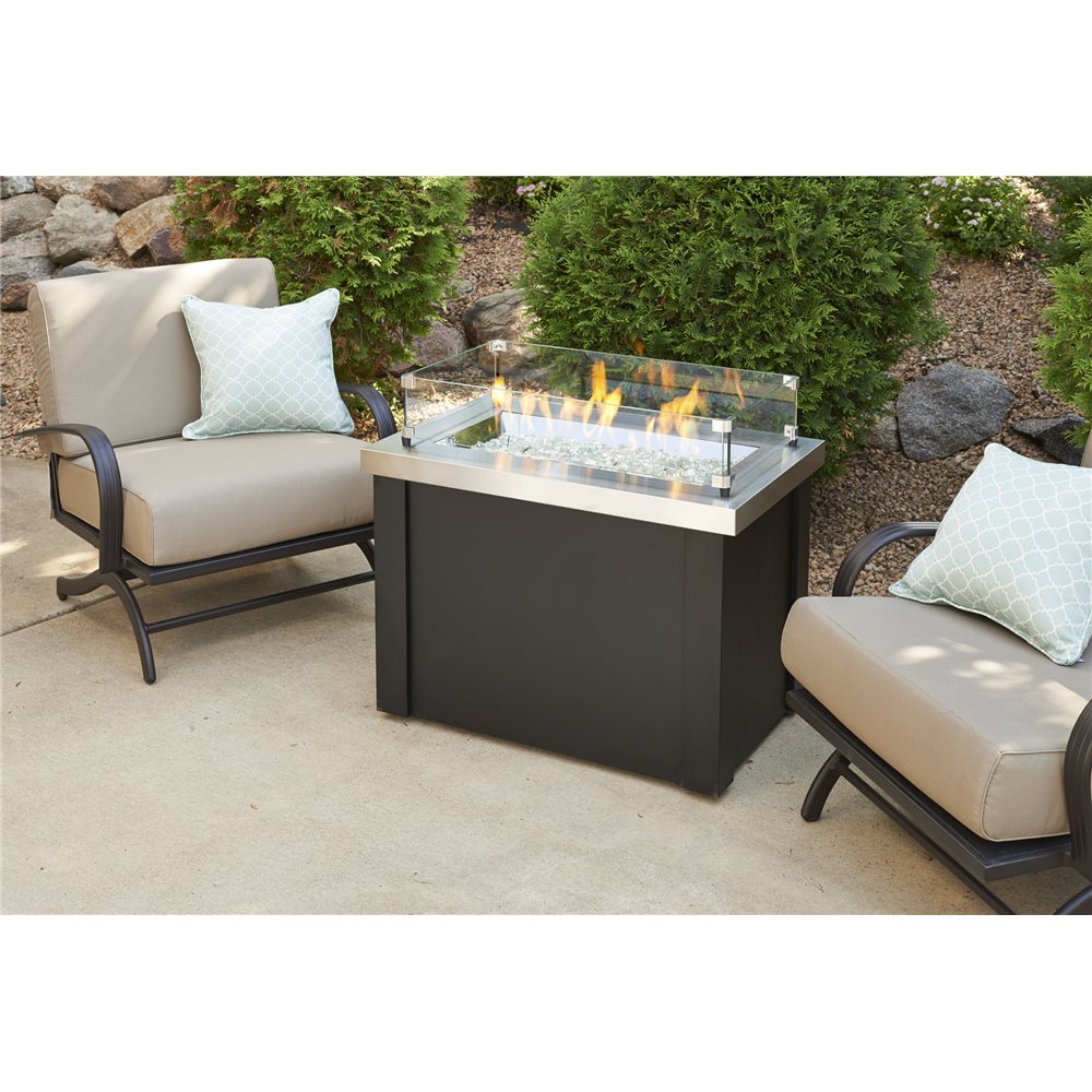 Outdoor GreatRoom Providence Stainless Steel Rectangular Fire Pit Table - PROV-1224-SS - image 2