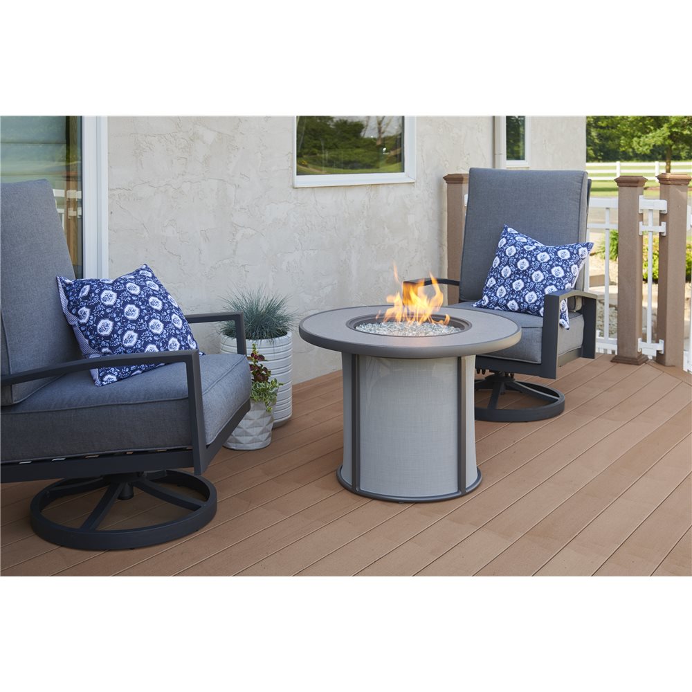 Outdoor GreatRoom Stonefire 32-Inch Round Gas Fire Pit Table in Grey - SF-32-GRY-K - image 2