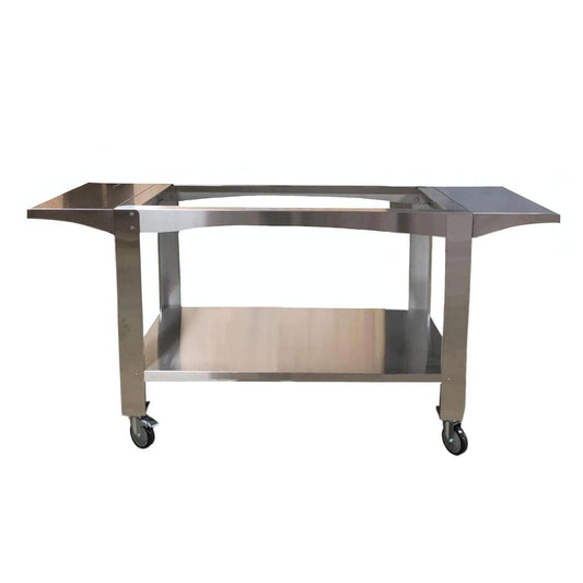 WPPO Stainless Steel Cart for Karma 55-in Wood Fired Pizza Oven - WKCT-4S - White Background