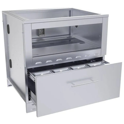 Sunstone 34″ Single Warming Drawer Cabinet – SAC34SWC - Drawer open