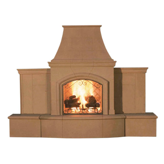 American Fyre Designs Grand Phoenix Vent-Free Outdoor Fireplace, Natural Gas, Black Lava - 118-05-N-BA-LUC