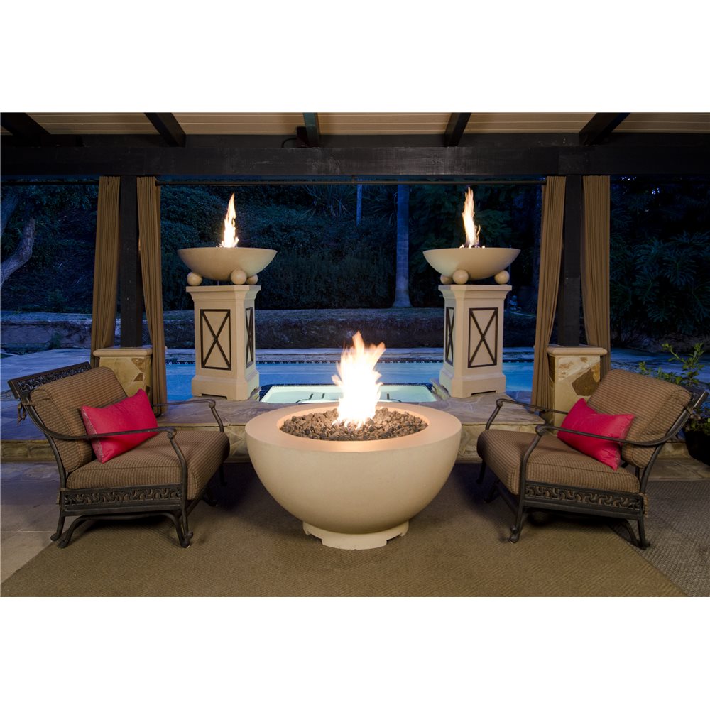 American Fyre Designs 48-Inch Round Propane Fire Bowl in Cafe Blanco - 731-CB-11-M6PC - image 2