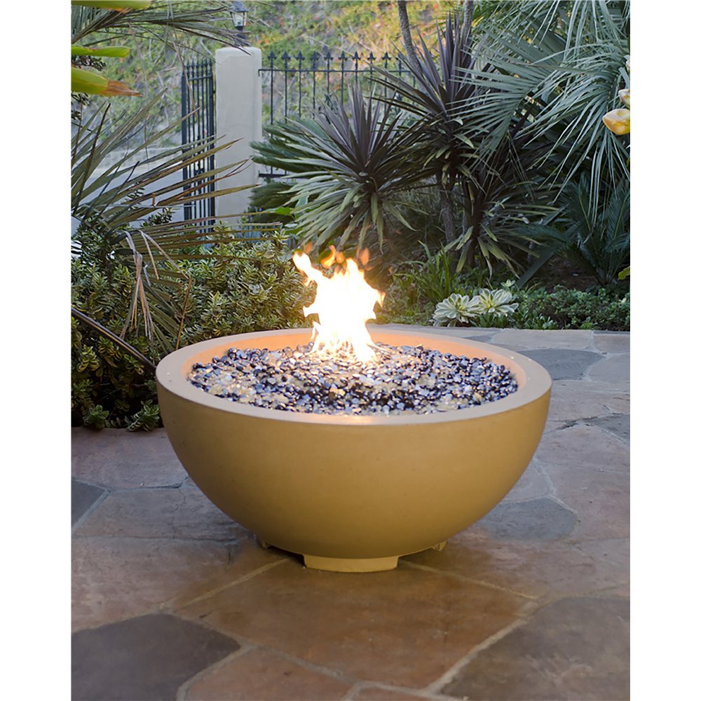 American Fyre Designs 32-Inch Round Propane Fire Bowl in Light Basalt - 733-LB-11-M6PC - image 2