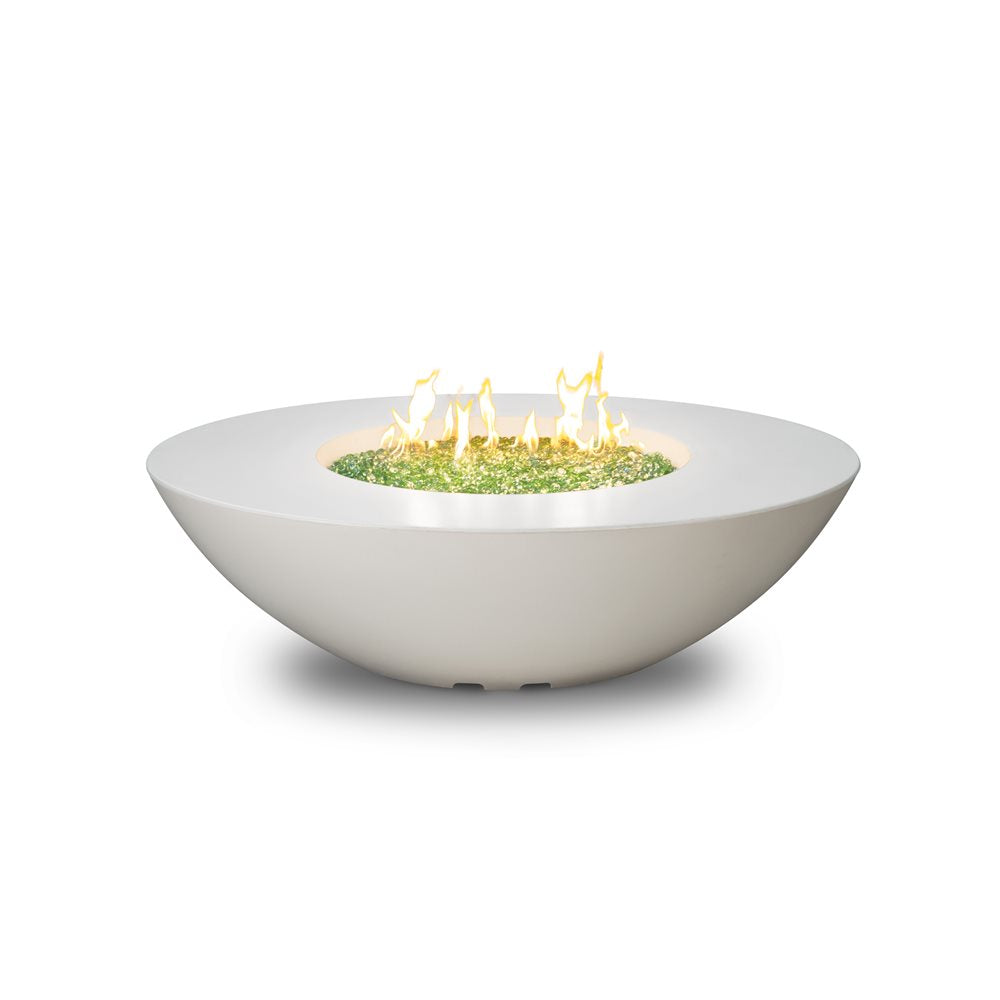 American Fyre Designs Calais Oval Natural Gas Fire Table in White Aspen - 759-WA-11-M4NC - image 2