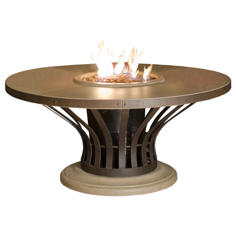 American Fyre Designs Fiesta Chat Height Propane Fire Table in Cafe Blanco - 770-CB-11-M2PC - image 2