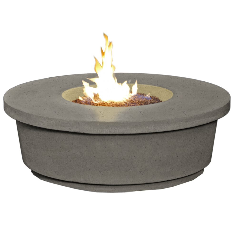 American Fyre Designs Contempo Round Natural Gas Fire Table in Black Lava - 782-BA-11-M2NC