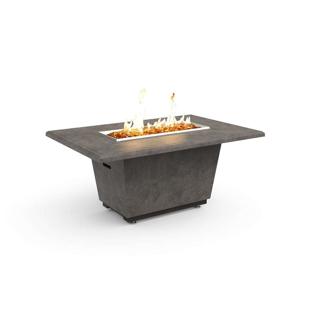 American Fyre Designs Cosmopolitan 54-Inch Rectangular Propane Fire Table in Dark Basalt - 635-DB-11-M4PC