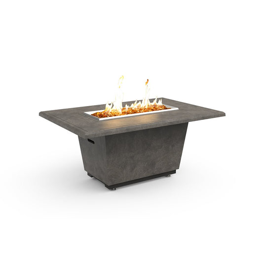 American Fyre Designs Cosmopolitan 54-Inch Rectangular Propane Fire Table in Dark Basalt - 635-DB-11-M4PC