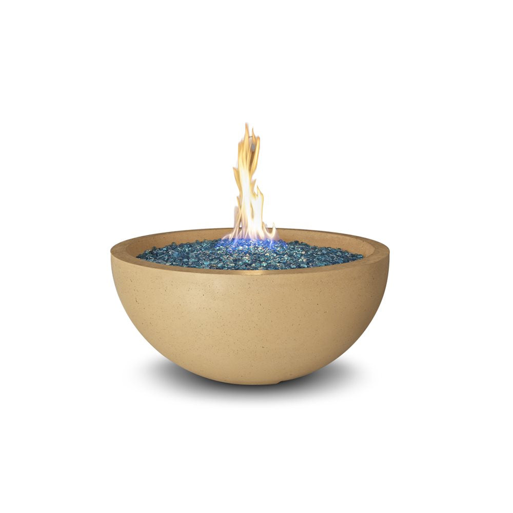 American Fyre Designs 36-Inch Round Natural Gas Fire Bowl in Black Lava - 732-BA-11-M6NC
