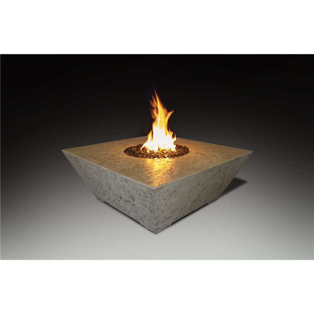 Grand Canyon Olympus 48 x 48-Inch Square Natural Gas or Propane Fire Pit Table in White - OSQRFT-4848-WHT-N-P