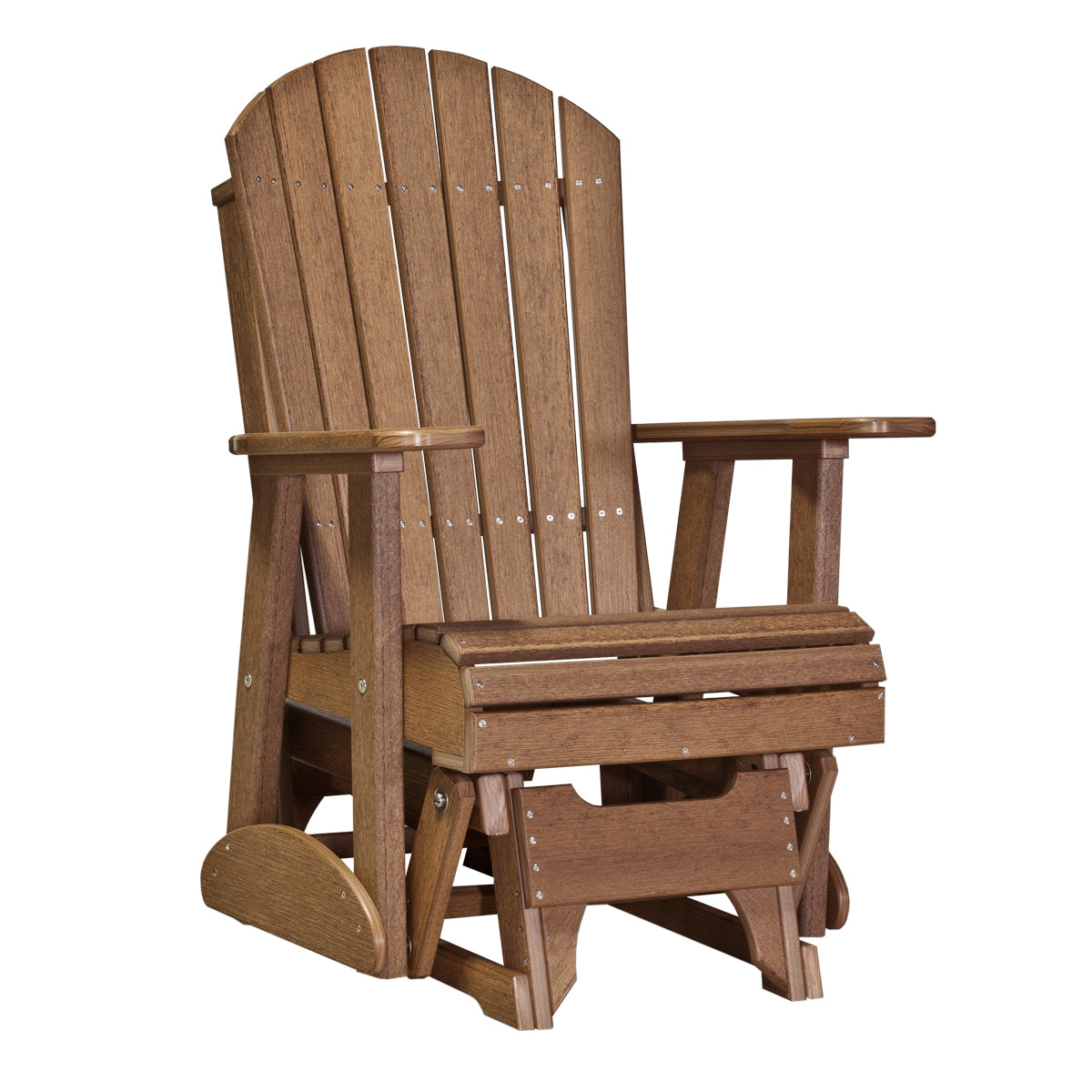 LuxCraft 2′ Adirondack Glider Chair - 2APG - Antique Mahogany