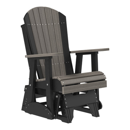 LuxCraft 2′ Adirondack Glider Chair - 2APG - Cedar / Black