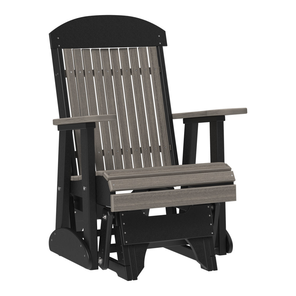 LuxCraft 2′ Classic Glider Chair - 2CPG - Coastal Gray / Black