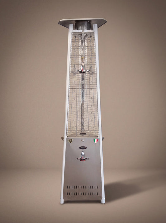 Lava Heat Italia 2G Flame Tower patio heater in Stainless Steel – product view