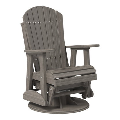 LuxCraft 2′ Adirondack Swivel Glider - 2SAPG - Coastal Gray