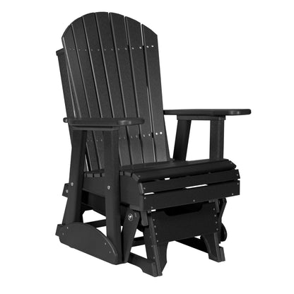 LuxCraft 2′ Adirondack Glider Chair - 2APG - Black