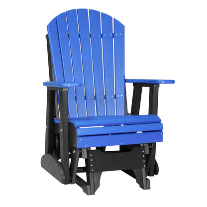 LuxCraft 2′ Adirondack Glider Chair - 2APG - Blue / Black