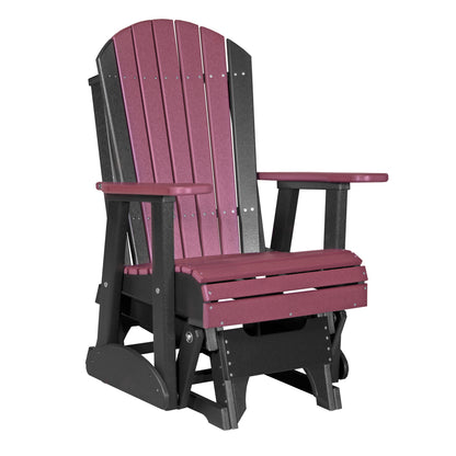 LuxCraft 2′ Adirondack Glider Chair - 2APG - Cherrywood / Black