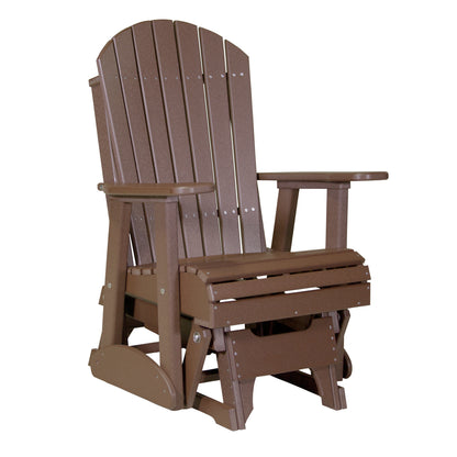 LuxCraft 2′ Adirondack Glider Chair - 2APG - Chestnut Brown