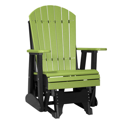 LuxCraft 2′ Adirondack Glider Chair - 2APG - Lime Green / Black