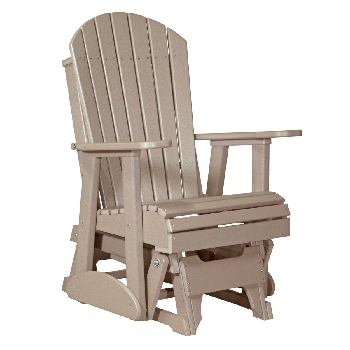 LuxCraft 2′ Adirondack Glider Chair - 2APG - Weatherwood