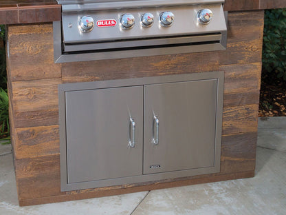 Bull 30-Inch Stainless Steel Double Access Door with Reveal - 33580 Installed