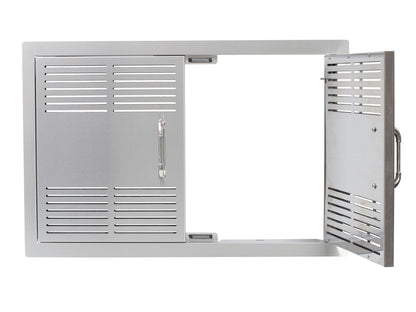 Bull 30-Inch Vented Stainless Steel Double Access Doors with Reveal - 45580 - Door Opened