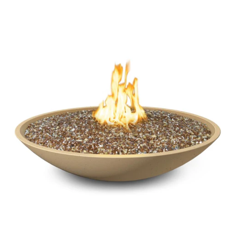 American Fyre Designs Marseille 48-Inch Propane Fire Bowl in Smoke - 751-SM-80-M6PC