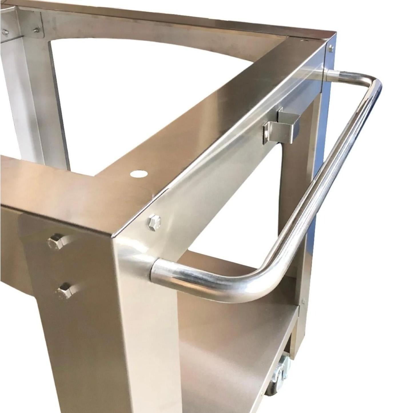 WPPO Stainless Steel Cart for Karma 32-in Wood Fired Pizza Oven - WKCT-2S - Handle - Detail