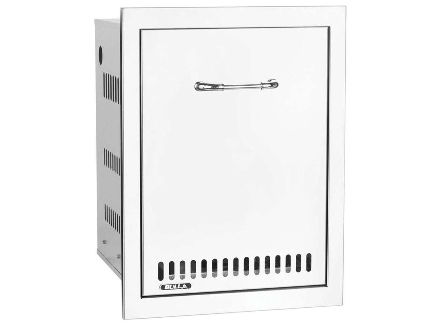 Bull 16-Inch Roll-Out Stainless Steel Propane Tank Drawer - 56830 - Angled View