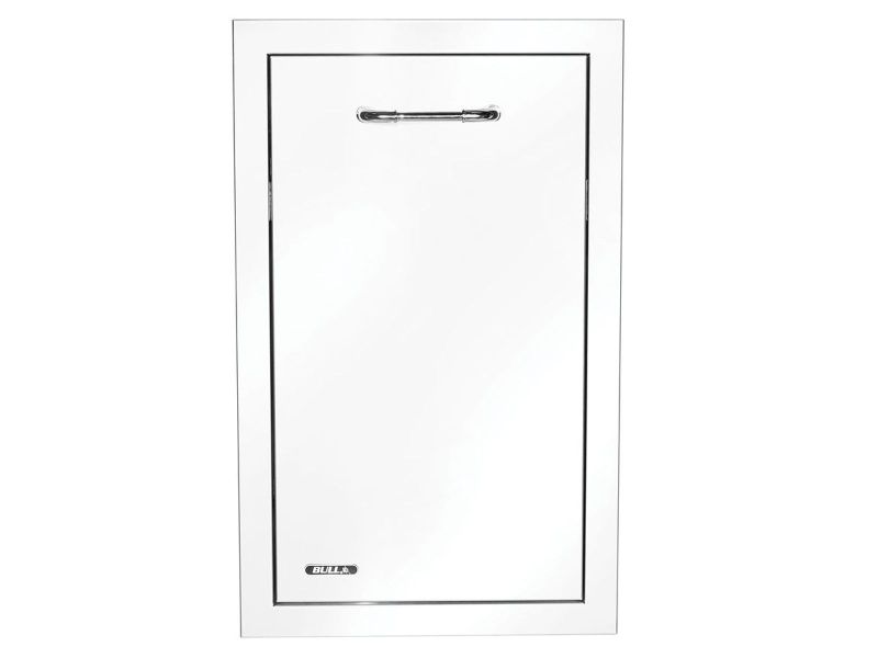 Bull Grills 16-Inch Stainless Steel Narrow Trash/Recycle Drawer with Reveal - 56960 - Front View