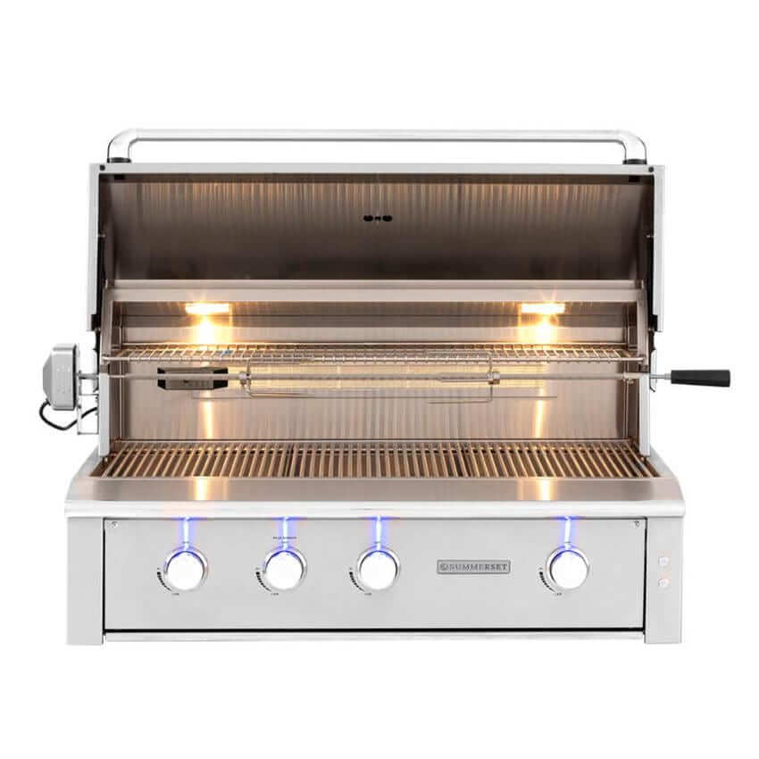 Summerset Alturi 42-Inch 3-Burner Built-In Gas Grill With Stainless Steel Burners & Rotisserie - ALT42T