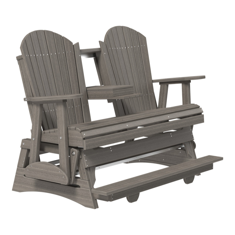 LuxCraft 5′ Adirondack Balcony Glider - 5APBAG - Coastal Gray