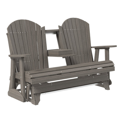 LuxCraft 5′ Adirondack Glider - 5APG - Coastal Gray