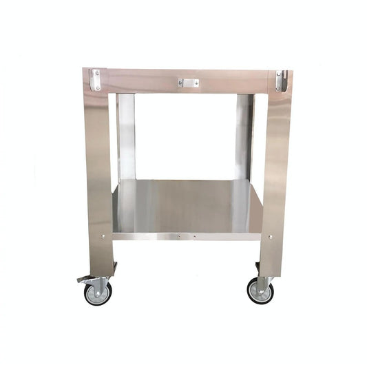 WPPO Stainless Steel Cart for Karma 32-in Wood Fired Pizza Oven - WKCT-2S - White Background